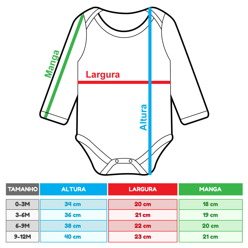 Body Manga Longa Bebê Bichinhos Carinhosos